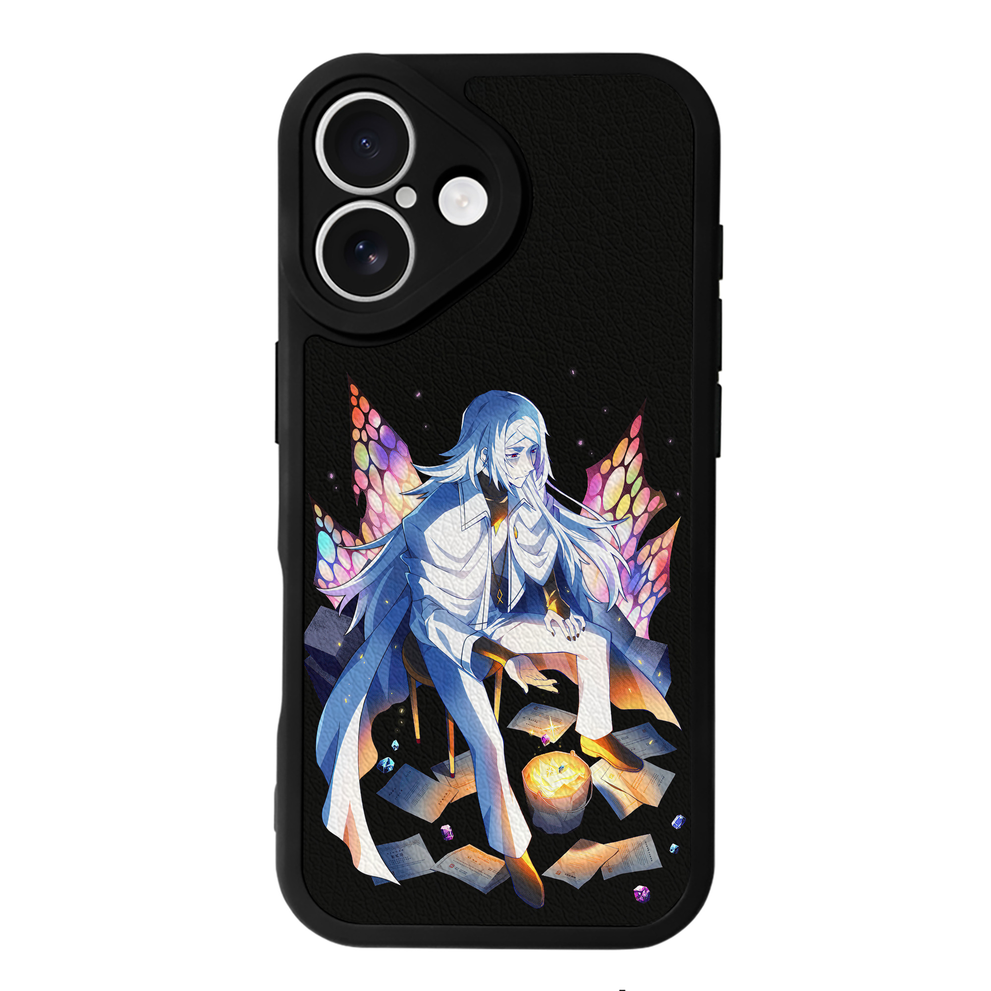 （画像用） 文豪ストレイドッグス Bungo Stray Dogs 【iPhone 16シリーズ対応】シリコンスマホケース（レザー調） 材質：シリコン